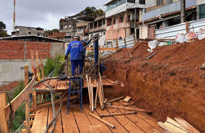 PJF inicia obra de contenção na rua José Claro Dia, no Dom Bosco