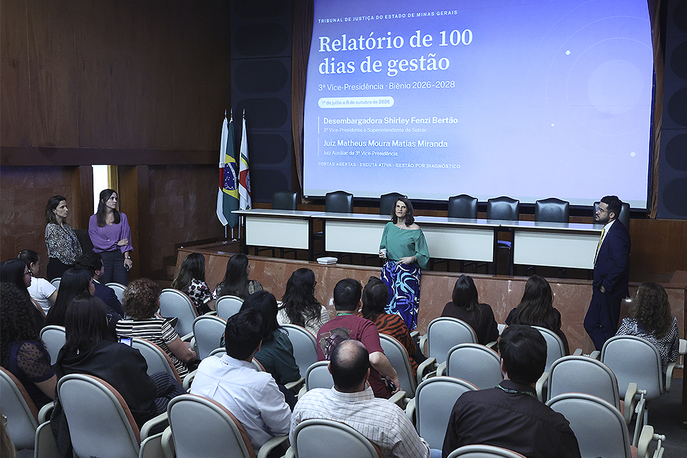 3ª Vice-Presidência divulga relatório de 100 dias de gestão — Imagem: TJMG