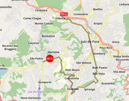 Rota da Caravana de Natal da Coca-Cola