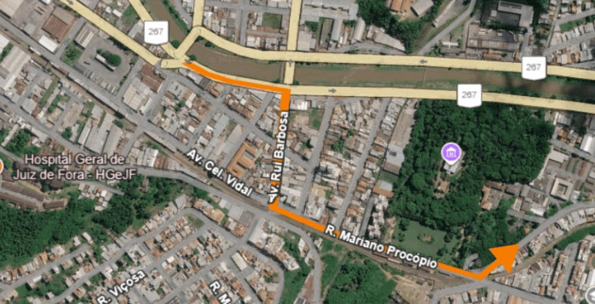 Interdição na Avenida Brasil marca nova etapa de obra para acabar com alagamentos históricos entre Mariano Procópio e Democrata — Imagem: Prefeitura de Juiz de Fora