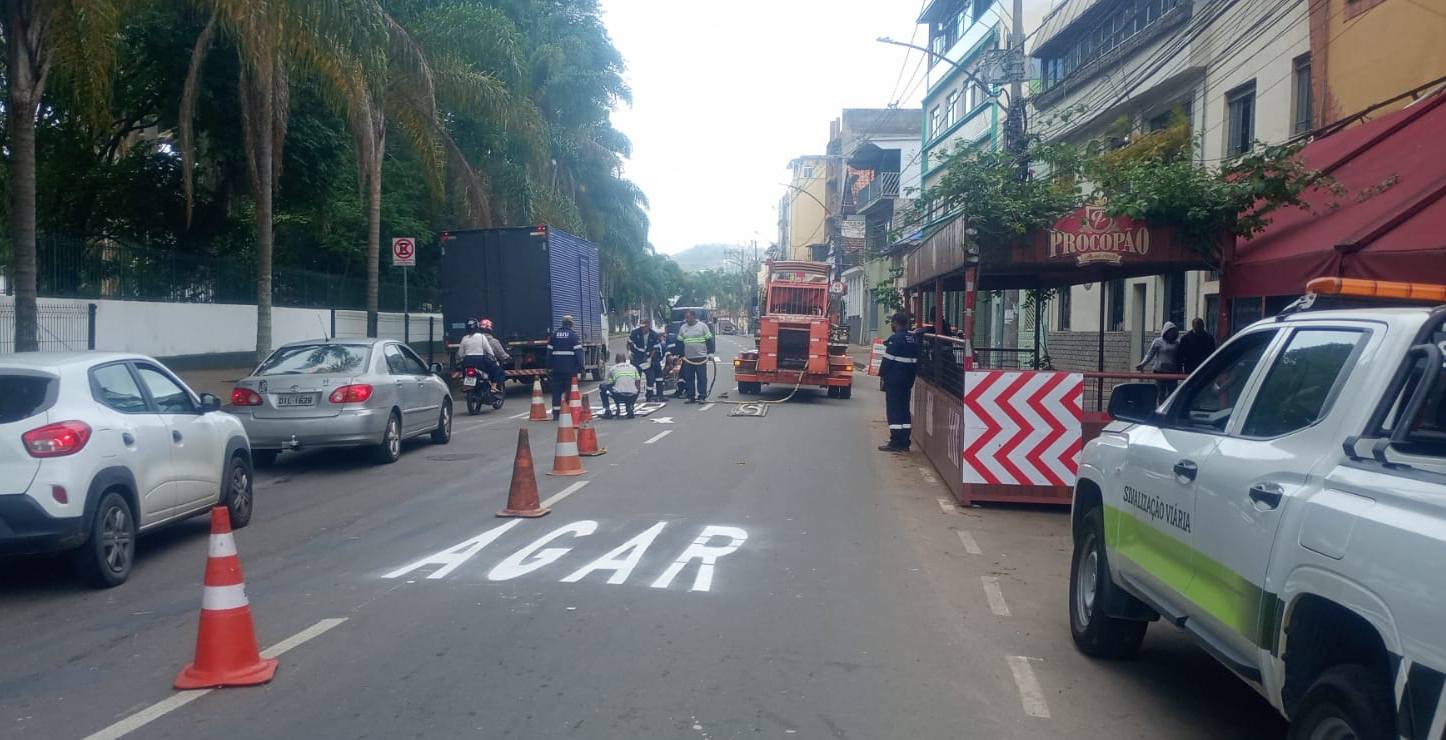 PJF reforça sinalização e medidas de segurança para pedestres no Mariano Procópio — Imagem: Prefeitura de Juiz de Fora