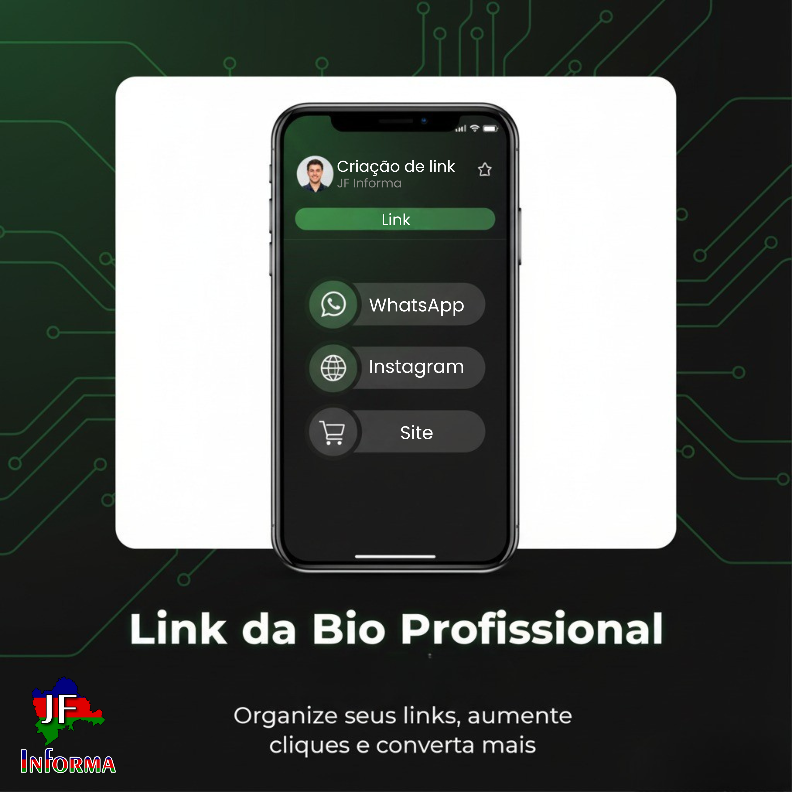 Criação de Link da Bio - JF Informa