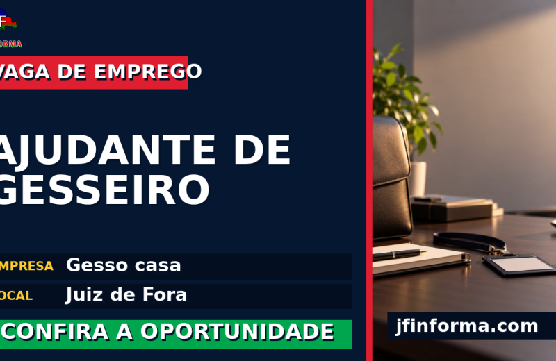 Gesso casa oferece vaga de emprego para ajudante de gesseiro em Juiz de Fora