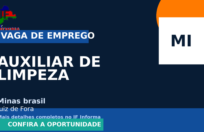Minas brasil oferece vaga de emprego para auxiliar de limpeza em Juiz de Fora
