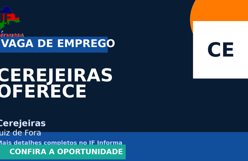Cerejeiras oferece vaga de emprego para garçom / garçonete em Juiz de Fora