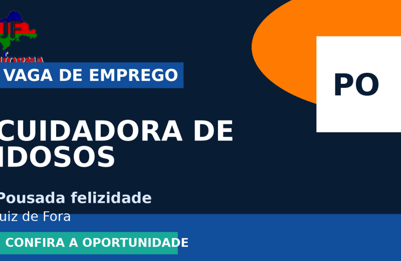 Pousada felizidade oferece vaga de emprego para cuidadora de idosos em Juiz de Fora