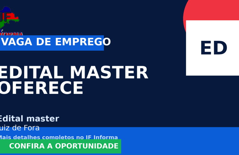 Edital master oferece vaga de emprego para auxiliar administrativo – apoio operacional e digital (presencial) em Juiz de Fora