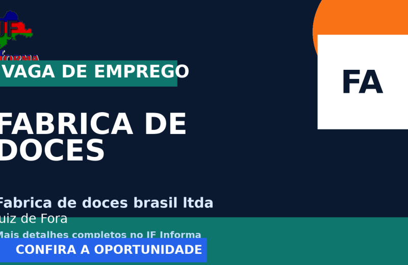 Fabrica de doces brasil ltda oferece vaga de emprego para salgadeiro com experiencia em Juiz de Fora