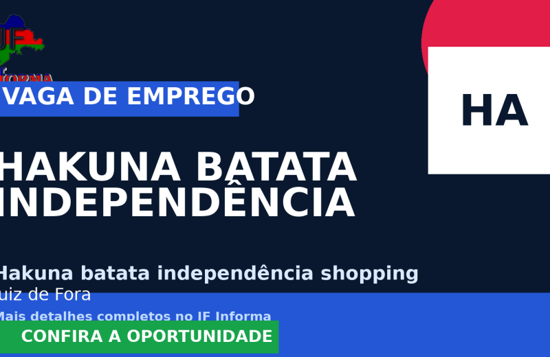 Hakuna batata independência shopping oferece vaga de emprego para auxiliar de cozinha em Juiz de Fora