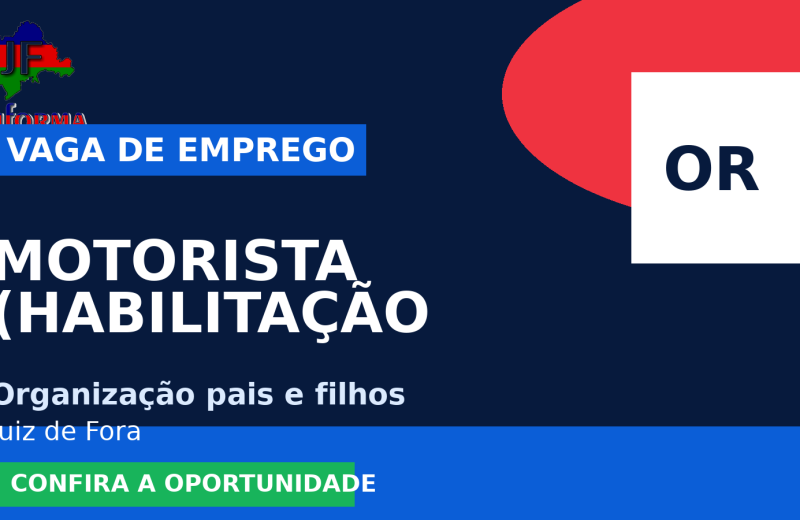 Organização pais e filhos oferece vaga de emprego para motorista (habilitação d) em Juiz de Fora