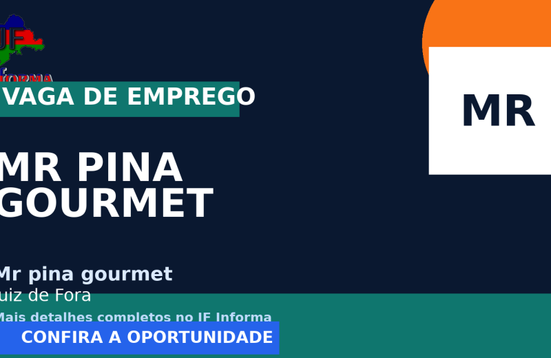 Mr pina gourmet oferece vaga de emprego para garçon em Juiz de Fora