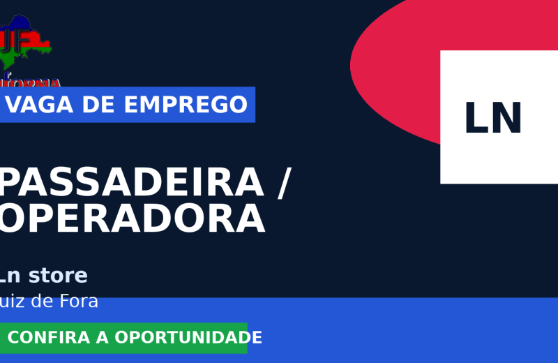Ln store oferece vaga de emprego para passadeira / operadora de loja – moda feminina – centro em Juiz de Fora