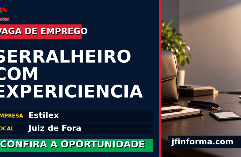 Estilex oferece vaga de emprego para serralheiro com expericiencia em Juiz de Fora