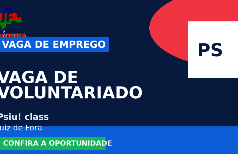 Psiu! class oferece vaga de emprego para vaga de voluntariado – segurança da plataforma / cybersecurity | psiu class em Juiz de Fora
