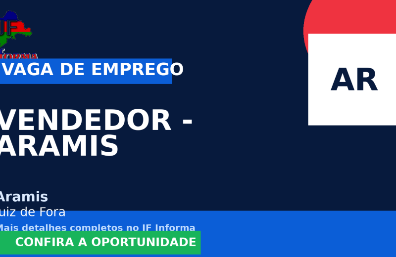 Aramis oferece vaga de emprego para vendedor – aramis – franquia moda maculina alto padrão em Juiz de Fora