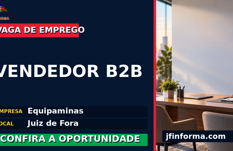 Equipaminas oferece vaga de emprego para vendedor b2b em Juiz de Fora