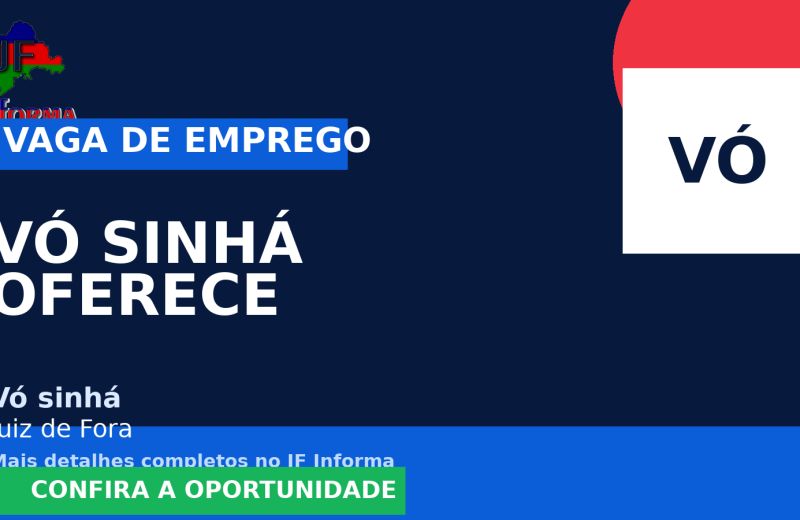 Vó sinhá oferece vaga de emprego para ajudante de cozinha em Juiz de Fora